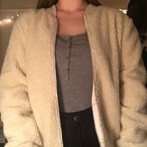 Nude Teddy Bear Coat